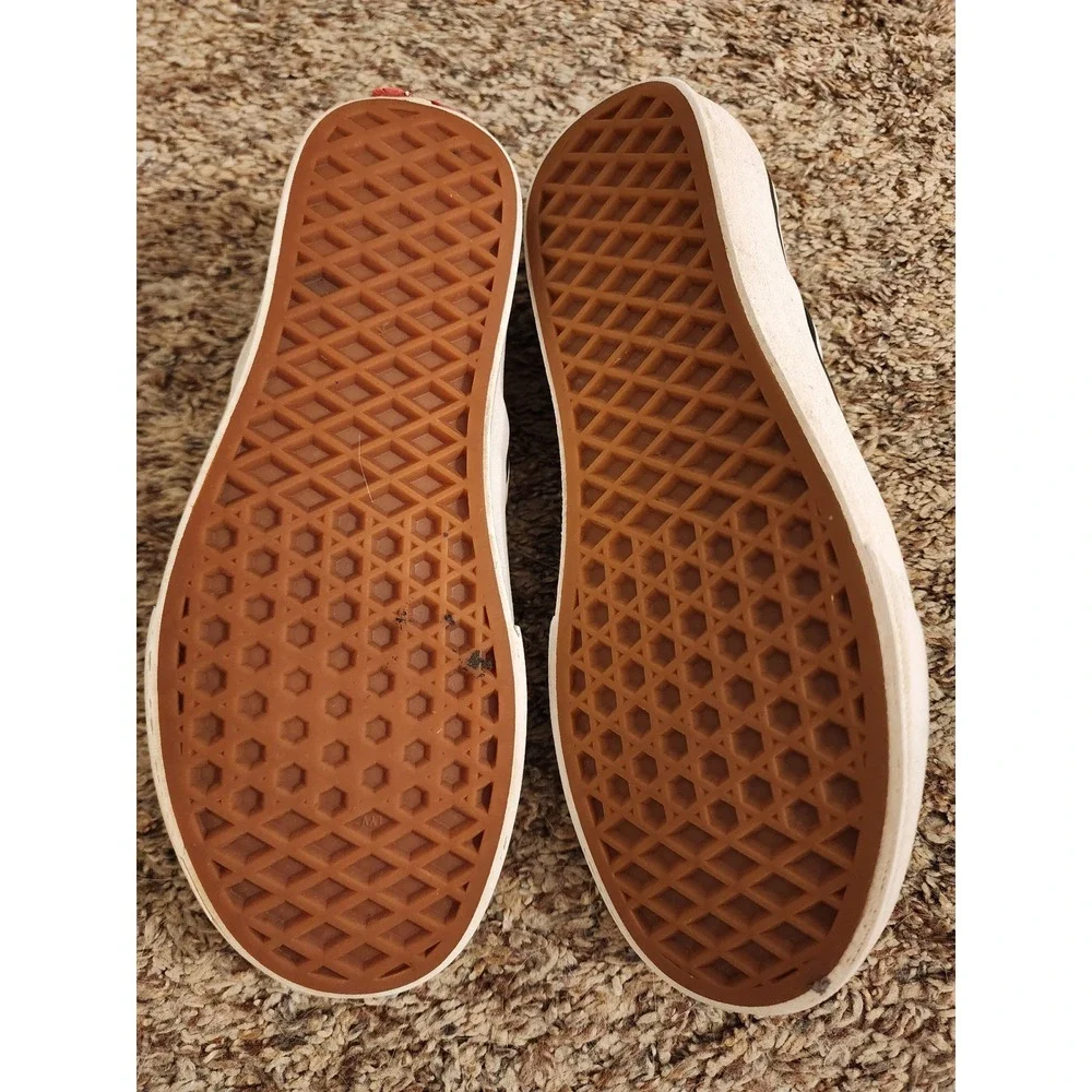 Vans Classic Slip On Black White Canvas Sneakers Men 4.5 Women 6 721565